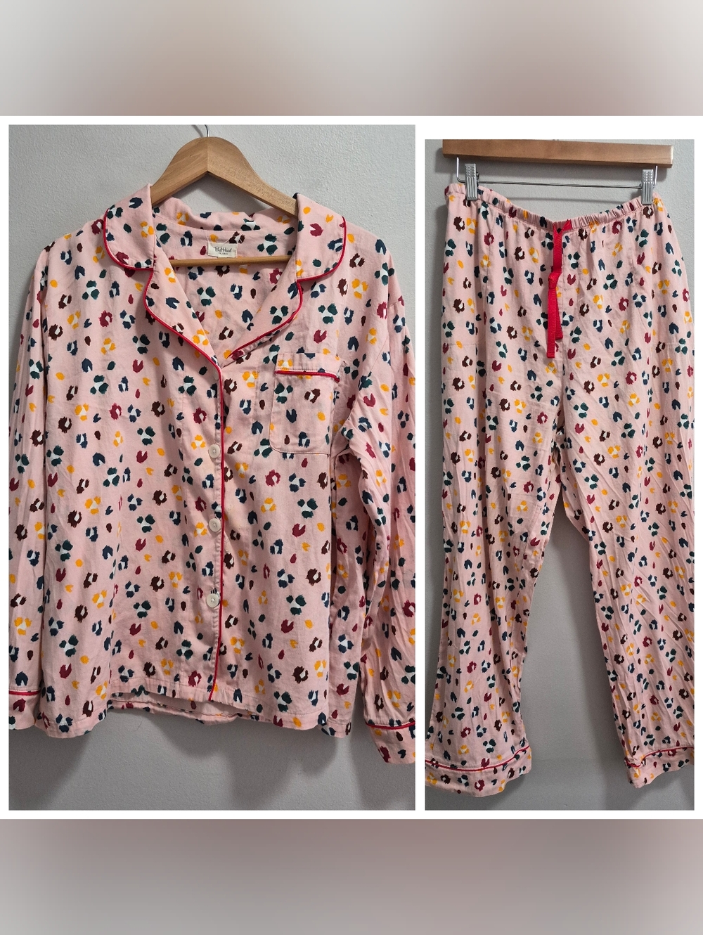 Bedhead Colorful Leopard Animal Print Pajama Set Size XL